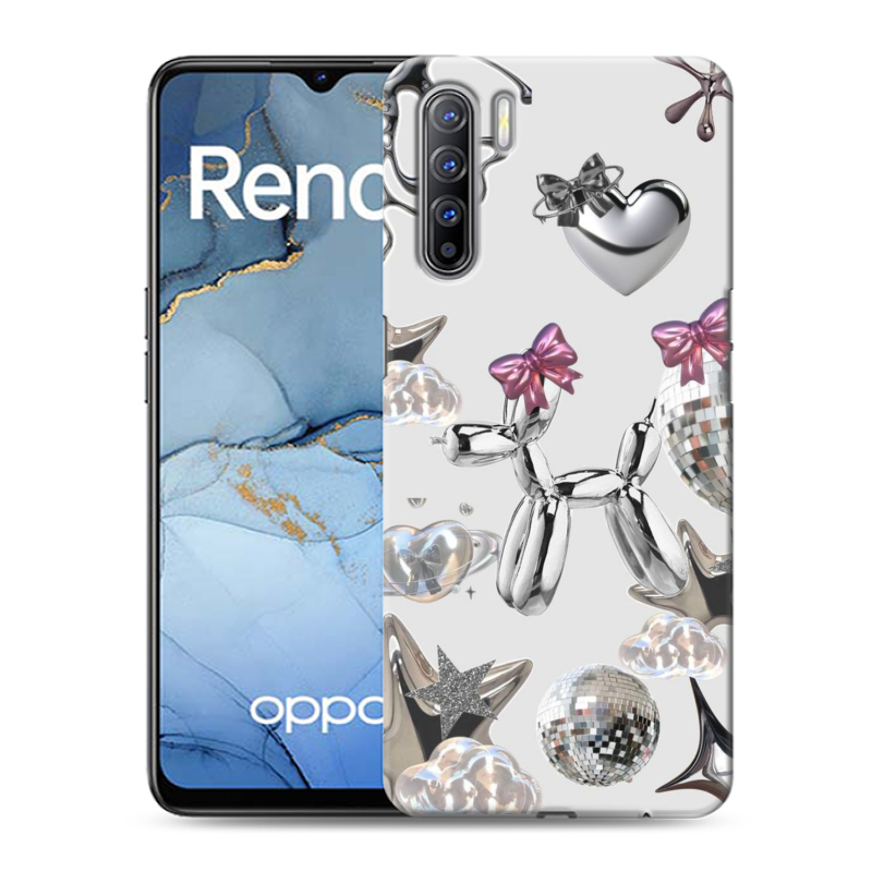 Силиконовый противоударный чехол на OPPO Reno3 с принтом Y2K Силиконовый противоударный чехол на OPPO Reno3 с принтом Y2K