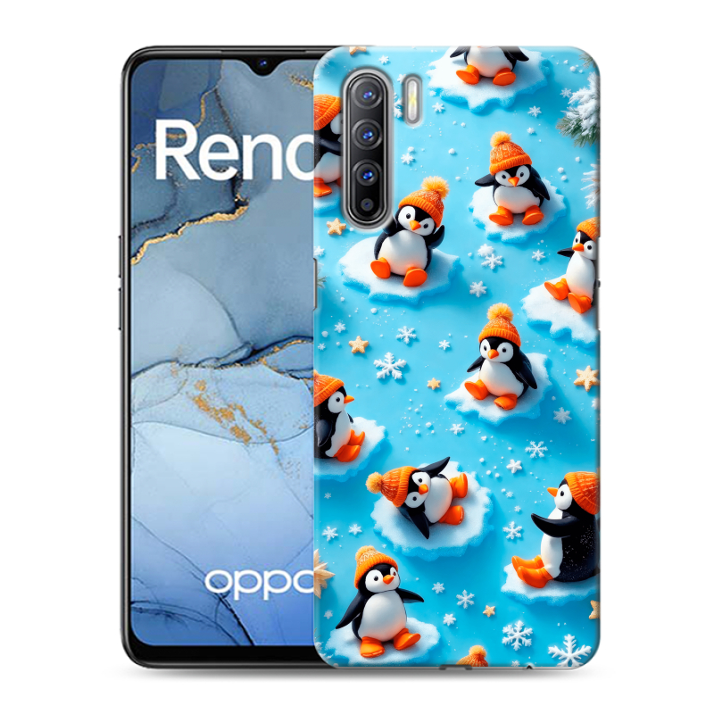 Силиконовый чехол на OPPO Reno3 с принтом Новый год Силиконовый чехол на OPPO Reno3 с принтом Новый год
