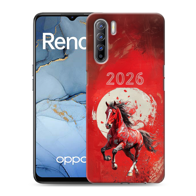 Силиконовый противоударный чехол на OPPO Reno3 с принтом Новый год Силиконовый противоударный чехол на OPPO Reno3 с принтом Новый год