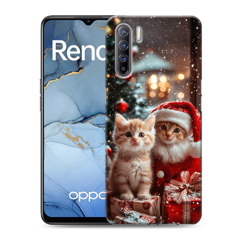 Силиконовый чехол на OPPO Reno3 с принтом Новый год Силиконовый чехол на OPPO Reno3 с принтом Новый год