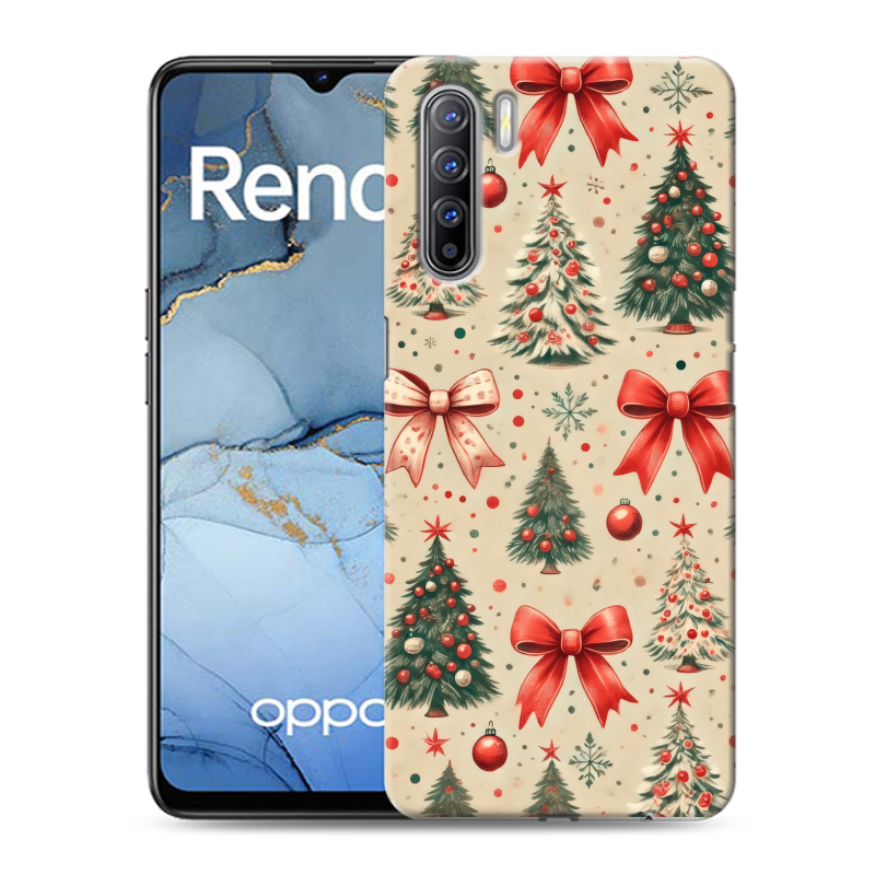 Силиконовый противоударный чехол на OPPO Reno3 с принтом Новый год Силиконовый противоударный чехол на OPPO Reno3 с принтом Новый год