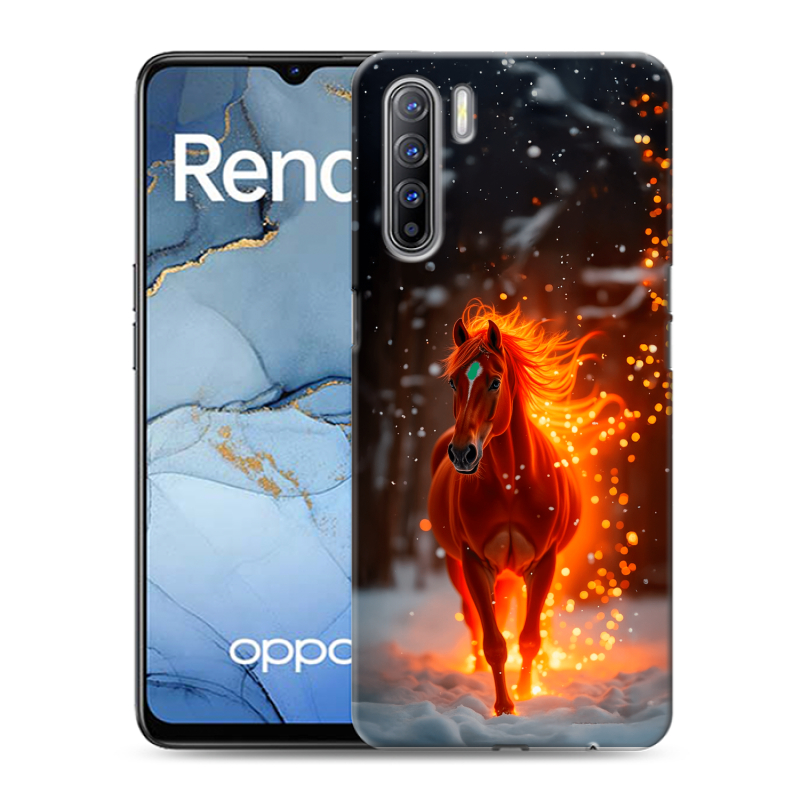 Силиконовый чехол на OPPO Reno3 с принтом Новый год Силиконовый чехол на OPPO Reno3 с принтом Новый год
