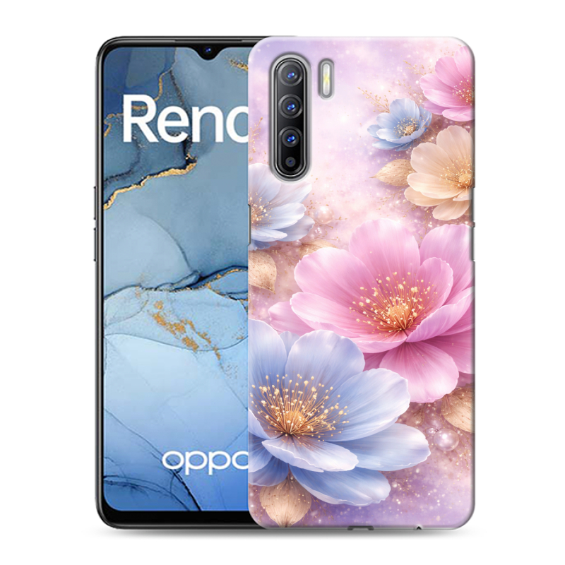 Силиконовый противоударный чехол на OPPO Reno3 с принтом женский Силиконовый противоударный чехол на OPPO Reno3 с принтом женский
