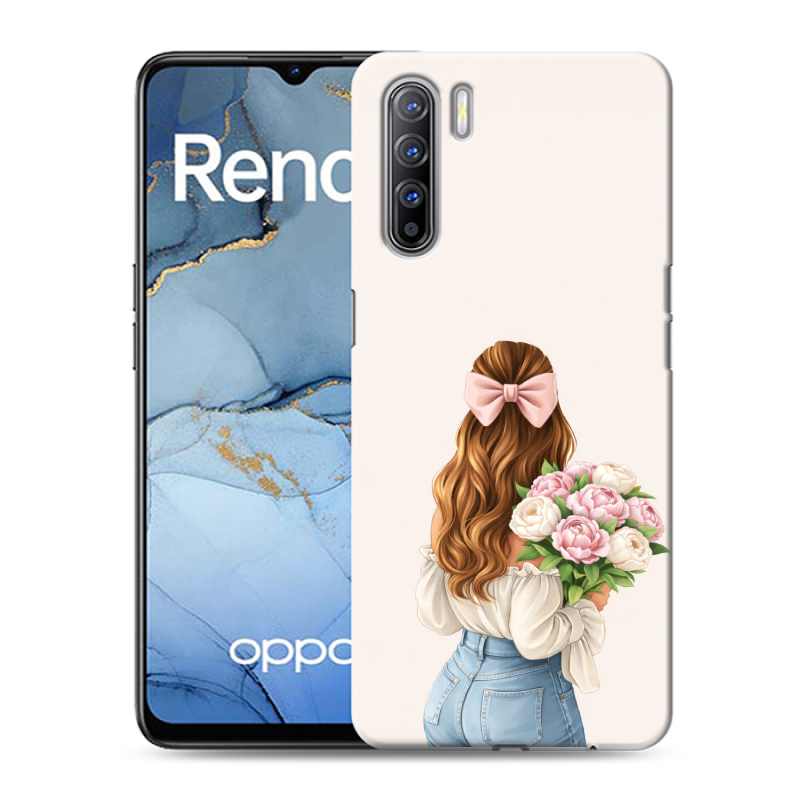 Силиконовый чехол на OPPO Reno3 с принтом женский Силиконовый чехол на OPPO Reno3 с принтом женский