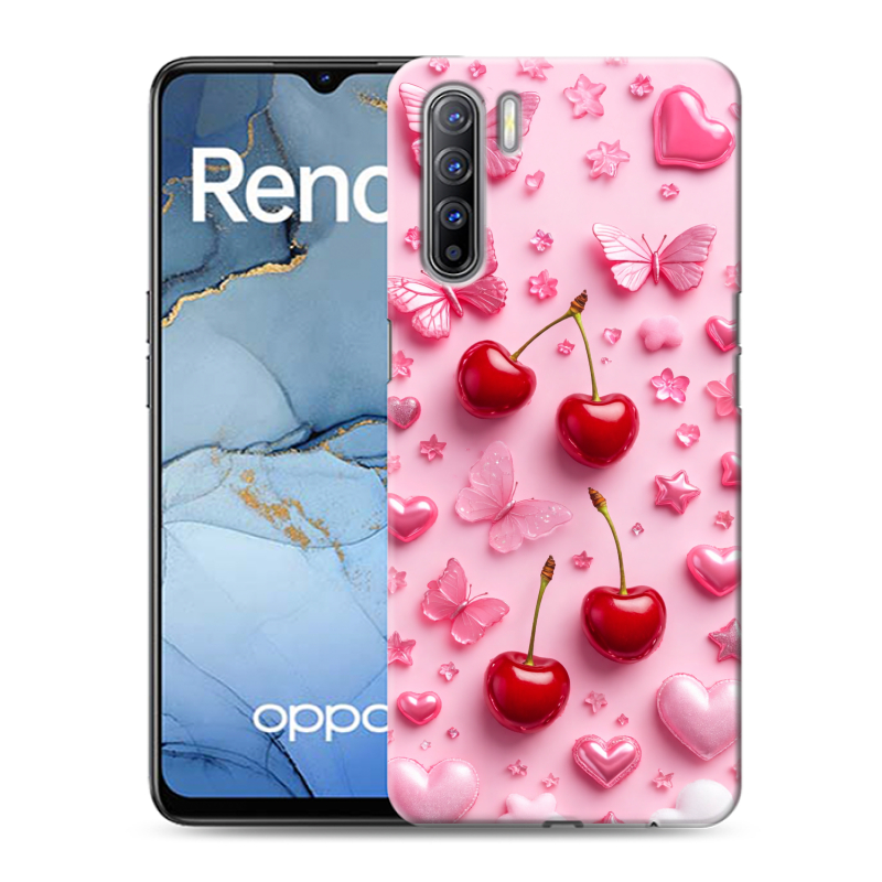 Силиконовый противоударный чехол на OPPO Reno3 с принтом для девочек Силиконовый противоударный чехол на OPPO Reno3 с принтом для девочек