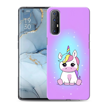 Силиконовый чехол на OPPO Reno3 Pro с принтом Единорог Силиконовый чехол на OPPO Reno3 Pro с принтом Единорог