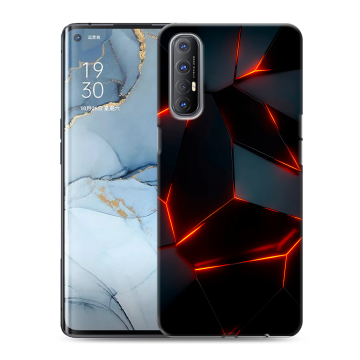 Силиконовый чехол на OPPO Reno3 Pro с принтом Яркие абстракции Силиконовый чехол на OPPO Reno3 Pro с принтом Яркие абстракции