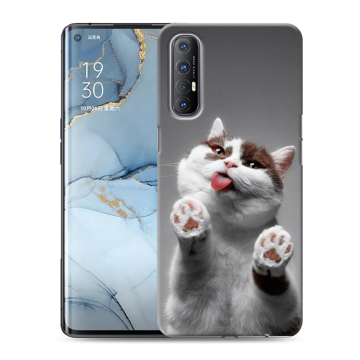 Силиконовый чехол на OPPO Reno3 Pro с принтом Коты Силиконовый чехол на OPPO Reno3 Pro с принтом Коты