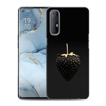 Силиконовый чехол на OPPO Reno3 Pro с принтом Черная клубника Силиконовый чехол на OPPO Reno3 Pro с принтом Черная клубника