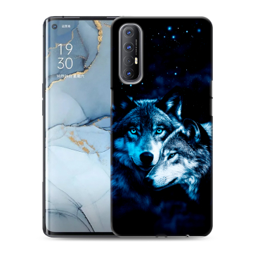 Силиконовый чехол на OPPO Reno3 Pro с принтом Волки Силиконовый чехол на OPPO Reno3 Pro с принтом Волки