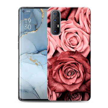 Силиконовый чехол на OPPO Reno3 Pro с принтом Цветы розы Силиконовый чехол на OPPO Reno3 Pro с принтом Цветы розы