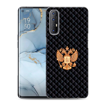 Силиконовый чехол на OPPO Reno3 Pro с принтом Герб России принт Силиконовый чехол на OPPO Reno3 Pro с принтом Герб России принт