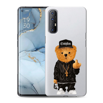 Силиконовый чехол на OPPO Reno3 Pro с принтом Мишка