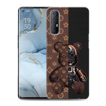 Силиконовый чехол на OPPO Reno3 Pro с принтом Луи робот Силиконовый чехол на OPPO Reno3 Pro с принтом Луи робот