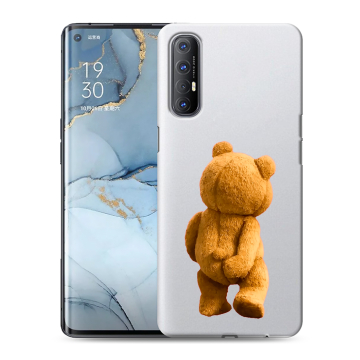Силиконовый чехол на OPPO Reno3 Pro с принтом Медведь Силиконовый чехол на OPPO Reno3 Pro с принтом Медведь