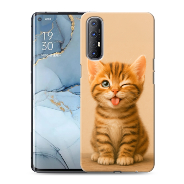 Силиконовый чехол на OPPO Reno3 Pro с принтом котенок