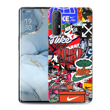 Силиконовый чехол на OPPO Reno3 Pro с принтом Найк Nike яркий