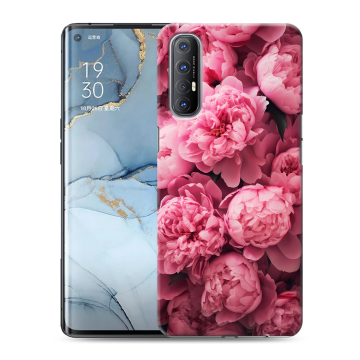 Силиконовый чехол на OPPO Reno3 Pro с принтом цветы пионы