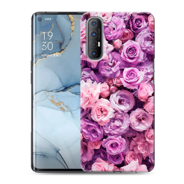 Силиконовый чехол на OPPO Reno3 Pro с принтом лавандовые розы