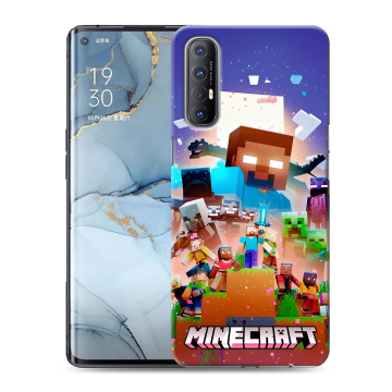 Силиконовый чехол на OPPO Reno3 Pro с принтом Майнкрафт Minecraft Силиконовый чехол на OPPO Reno3 Pro с принтом Майнкрафт Minecraft