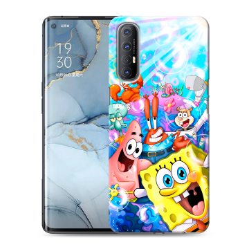 Силиконовый чехол на OPPO Reno3 Pro с принтом спанчбоб спанч боб Силиконовый чехол на OPPO Reno3 Pro с принтом спанчбоб спанч боб