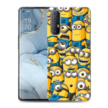 Силиконовый чехол на OPPO Reno3 Pro с принтом Миньоны Силиконовый чехол на OPPO Reno3 Pro с принтом Миньоны