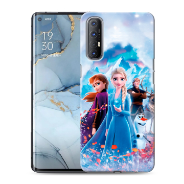 Силиконовый чехол на OPPO Reno3 Pro с принтом Холодное сердце Frozen Силиконовый чехол на OPPO Reno3 Pro с принтом Холодное сердце Frozen