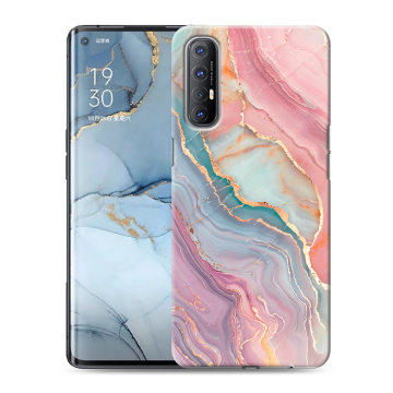 Силиконовый чехол на OPPO Reno3 Pro с принтом розовый мрамор Силиконовый чехол на OPPO Reno3 Pro с принтом розовый мрамор