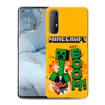 Силиконовый чехол на OPPO Reno3 Pro с принтом Майнкрафт Minecraft