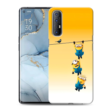 Силиконовый чехол на OPPO Reno3 Pro с принтом Миньоны