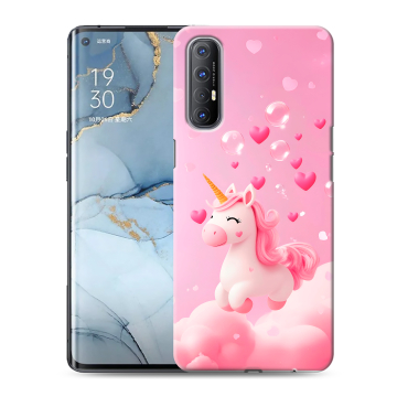 Силиконовый чехол на OPPO Reno3 Pro с принтом Единорог Силиконовый чехол на OPPO Reno3 Pro с принтом Единорог