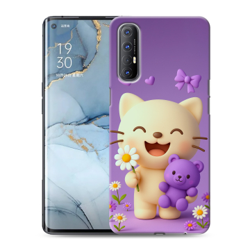Силиконовый чехол на OPPO Reno3 Pro с принтом для девочек