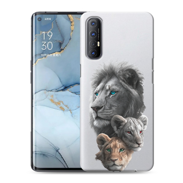 Силиконовый чехол на OPPO Reno3 Pro с принтом Львы