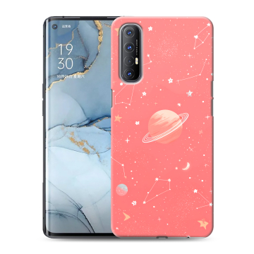 Силиконовый чехол на OPPO Reno3 Pro с принтом Розовый космос