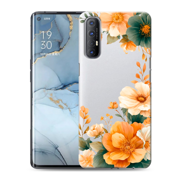 Силиконовый чехол на OPPO Reno3 Pro с принтом Цветы принт