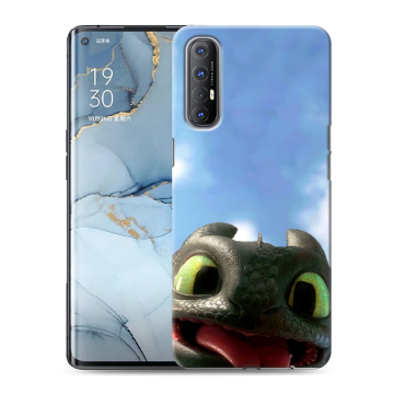 Силиконовый чехол на OPPO Reno3 Pro с принтом Как приручить дракона
