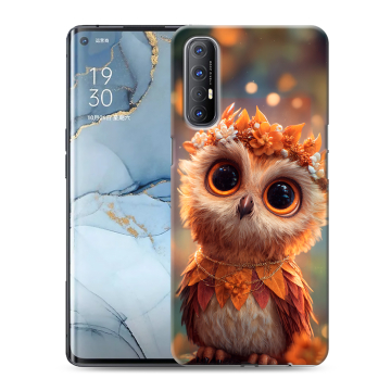 Силиконовый чехол на OPPO Reno3 Pro с принтом Милая сова