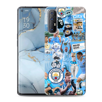 Силиконовый чехол на OPPO Reno3 Pro с принтом Man City Манчестер Сити