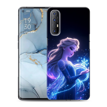 Силиконовый чехол на OPPO Reno3 Pro с принтом Холодное сердце Frozen