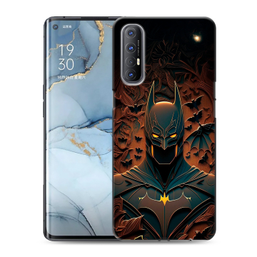 Силиконовый чехол на OPPO Reno3 Pro с принтом Batman Бэтмен