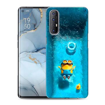 Силиконовый чехол на OPPO Reno3 Pro с принтом Миньоны Силиконовый чехол на OPPO Reno3 Pro с принтом Миньоны