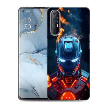 Силиконовый чехол на OPPO Reno3 Pro с принтом IronMan Железный человек Силиконовый чехол на OPPO Reno3 Pro с принтом IronMan Железный человек
