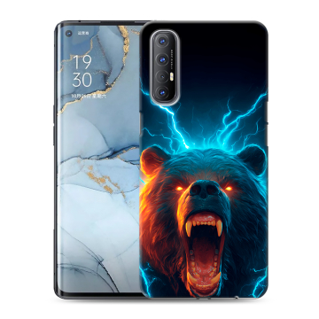 Силиконовый чехол на OPPO Reno3 Pro с принтом Медведь
