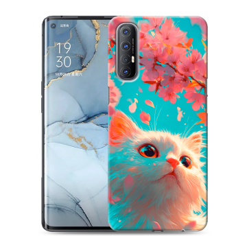 Силиконовый чехол на OPPO Reno3 Pro с принтом Красивый кот