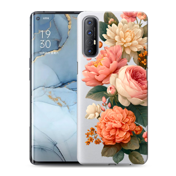 Силиконовый чехол на OPPO Reno3 Pro с принтом цветы