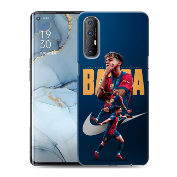 Силиконовый чехол на OPPO Reno3 Pro с принтом Барселона Barca Yamal Силиконовый чехол на OPPO Reno3 Pro с принтом Барселона Barca Yamal