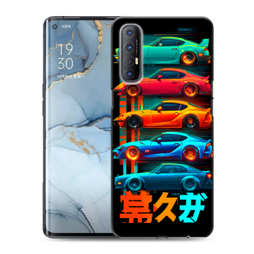 Силиконовый чехол на OPPO Reno3 Pro с принтом машины тачки