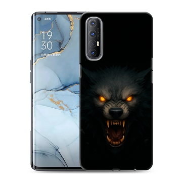 Силиконовый чехол на OPPO Reno3 Pro с принтом Волк