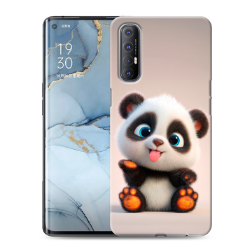 Силиконовый чехол на OPPO Reno3 Pro с принтом милая панда