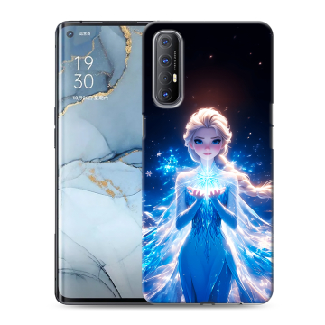 Силиконовый чехол на OPPO Reno3 Pro с принтом Холодное сердце Frozen Силиконовый чехол на OPPO Reno3 Pro с принтом Холодное сердце Frozen